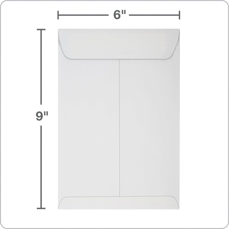 Columbian Catalog Envelopes, 6 x 9, Release & Seal Self-Sealing Closure, 28 lb White Wove, 100 per Box (COLO652) - Image 3